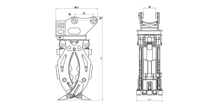 Grapple hidraulic